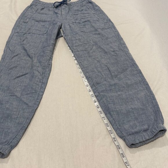 Athleta‎ Retreat Linen Jogger Chambray Blue Size 2P - Picture 8 of 10